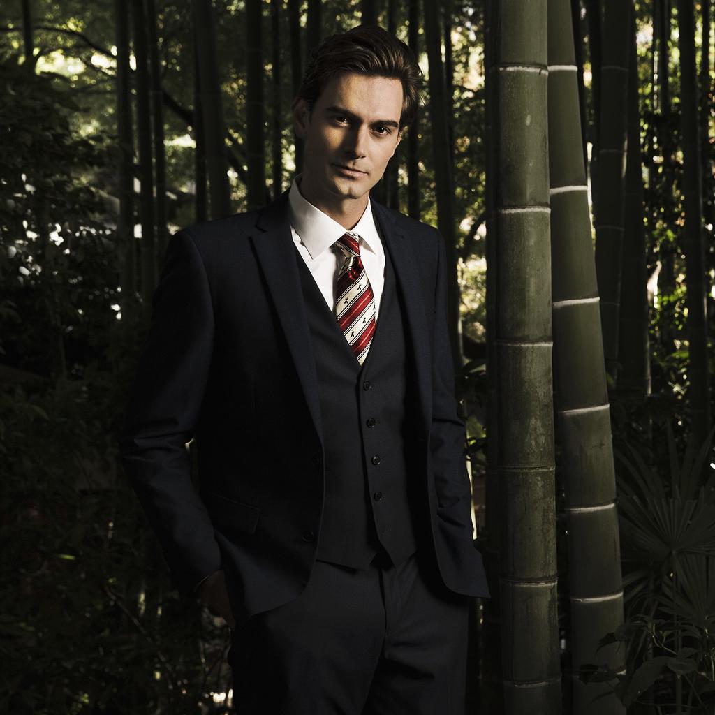 Fortuna Tokyo Tie Samurai Tie Set for Sword Width Length 142cm 16. 2-Color Men, FT-TSET16, Blue/Red, 8cm,