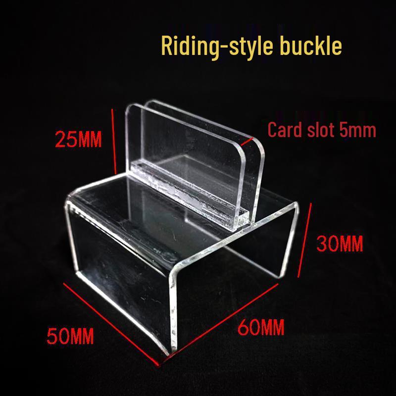 Acrylic Magnetic Clip for Signs - Transparent Plastic Snap Holder for Shelves