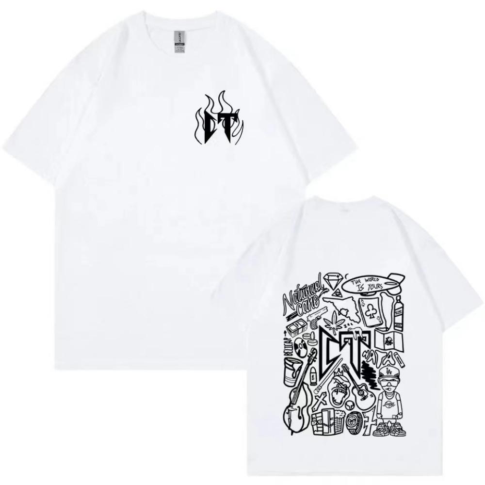 

2024 Новая мужская мода повседневная спортивная футболка с коротким рукавом в стиле хип-хоп XXXL