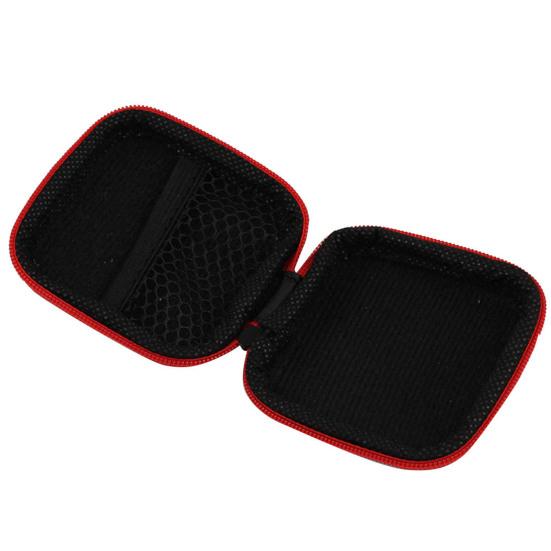 Earphone Storage Box Beautiful Protective Square Earphone Protective Storage Box Pouch for U Disk Memory Card Earphones Storage