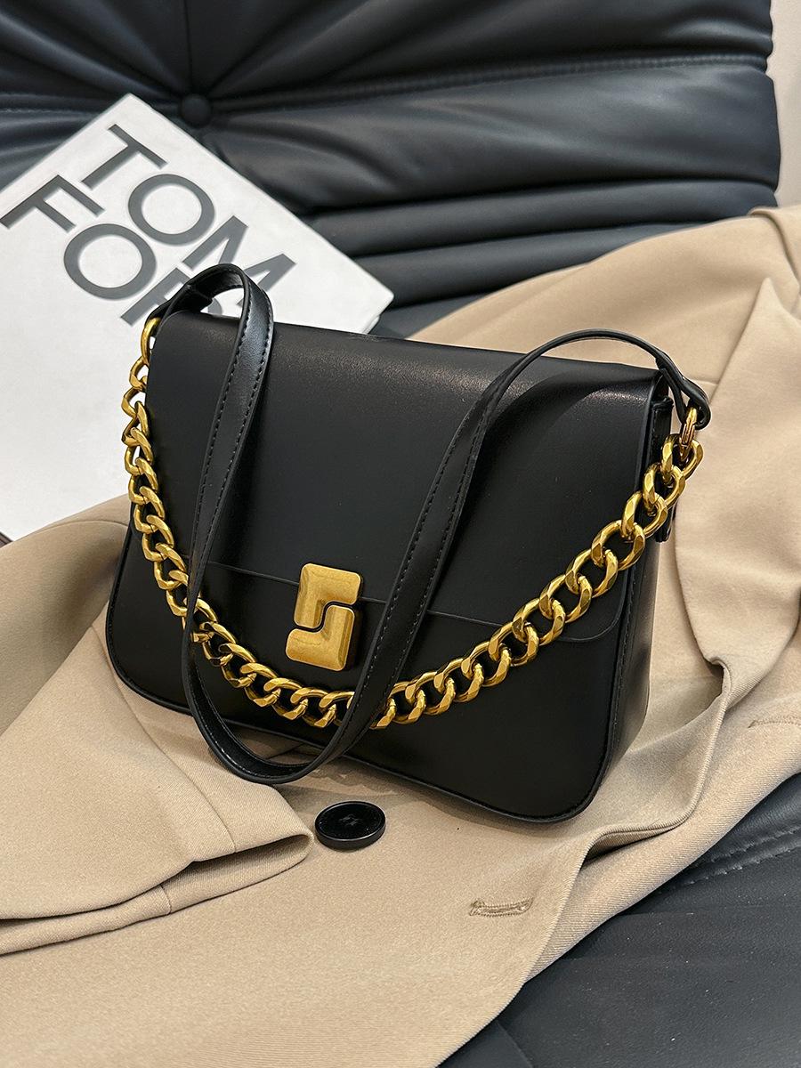 

Модная сумка на плечо и через плечо большой вместимости в корейском стиле Осень/Зима 2024 чёрный