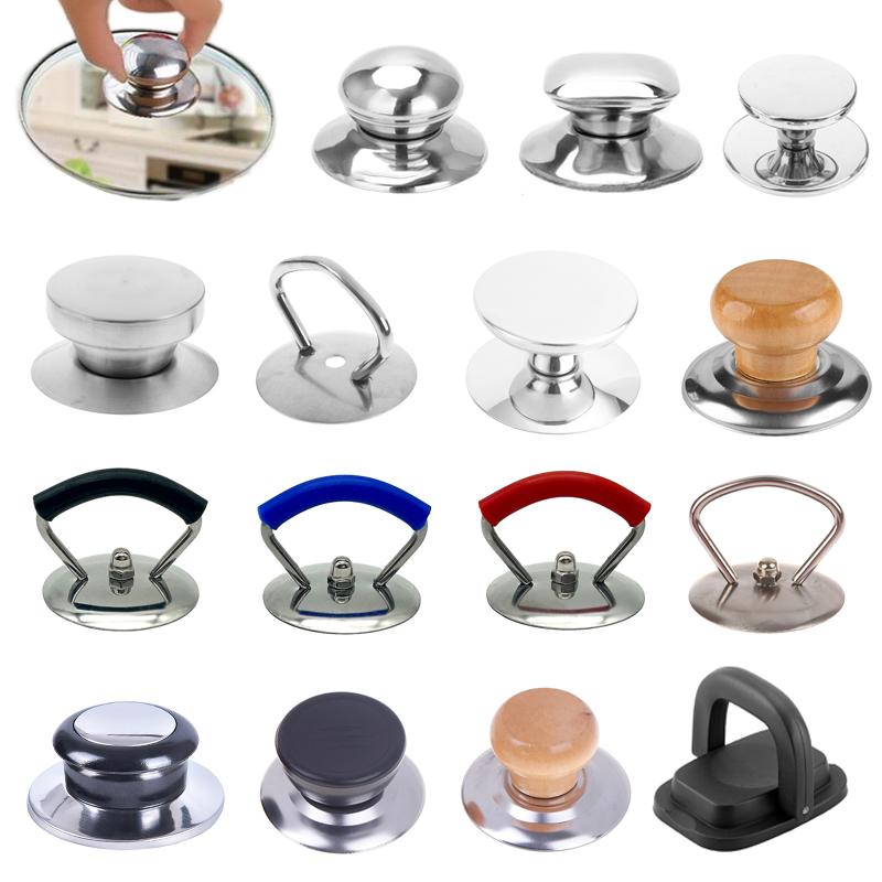 1Pcs Pot Lid Knob Handle Cooking Pots Lids Knob Handles Anti Scalding Pot Glass Lid Steel Lids Replacement Kitchen Accessories