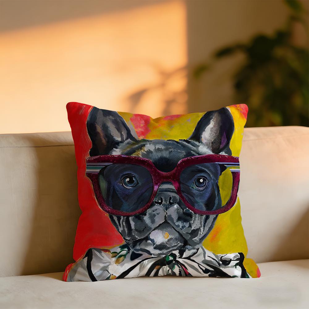 Rich Pink Lion Animal Jewelry Cheetah With Cushion Cover Cozy Velvet Throw PillowSoft Warm Cushion For Sofa Bed