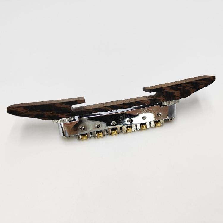 Guitar Bridge Tailpiece with Golden Roller Saddles Adjustable Archtop Guitar Bridge Electric Guitar Accessories