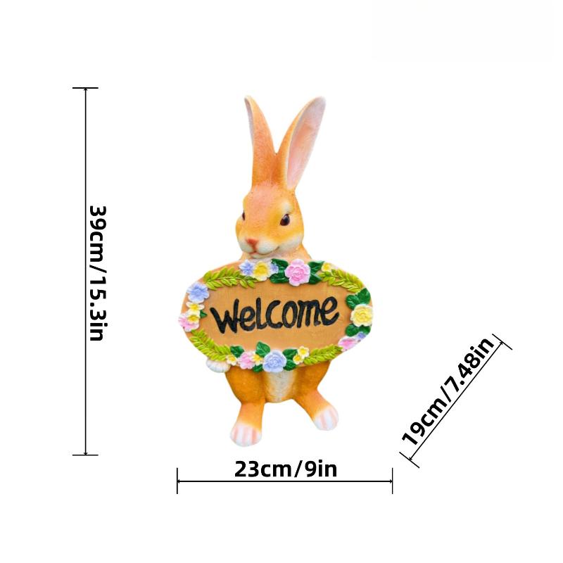 

Cute Rabbit Welcome Brand Animal Resin Ornament Garden Decoration Crafts Outdoor Garden жовтий