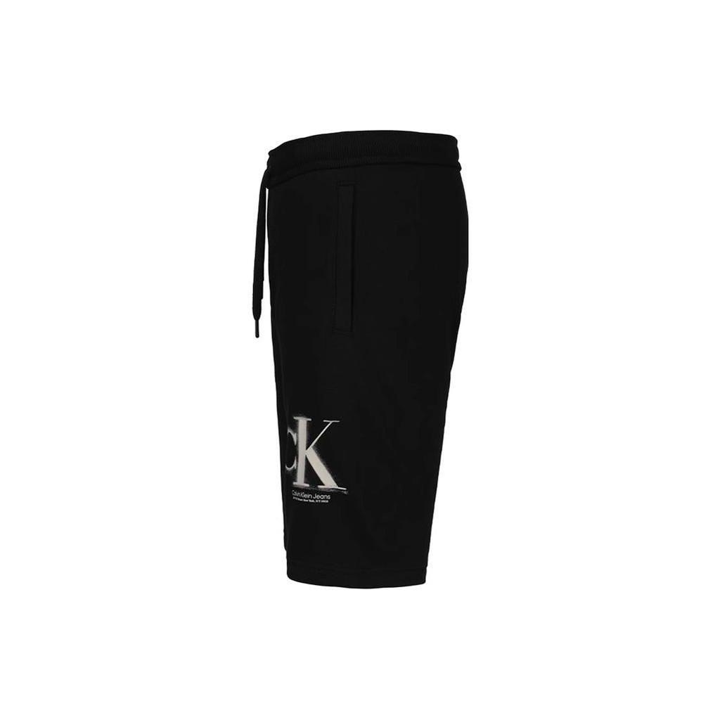 Calvin Klein Printed Mid-Rise Casual Shorts Men Shorts Black J30J322905