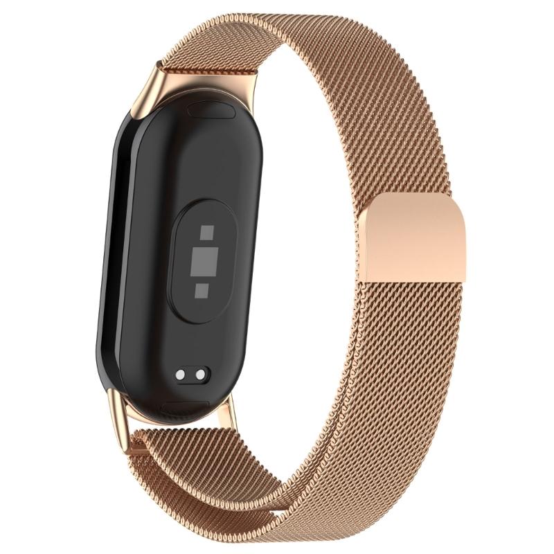 Suitable for Mi-Band 8 Smartwatch Adjustable-Band Strap Stainless Steel Wristband Bracelet Wear-resistance Milanese-Loop