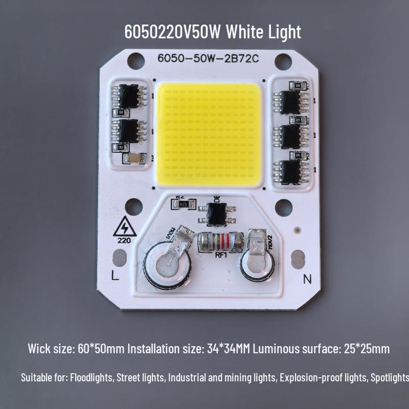 50W Driverless LED Street/Flood Light Chip, 220V