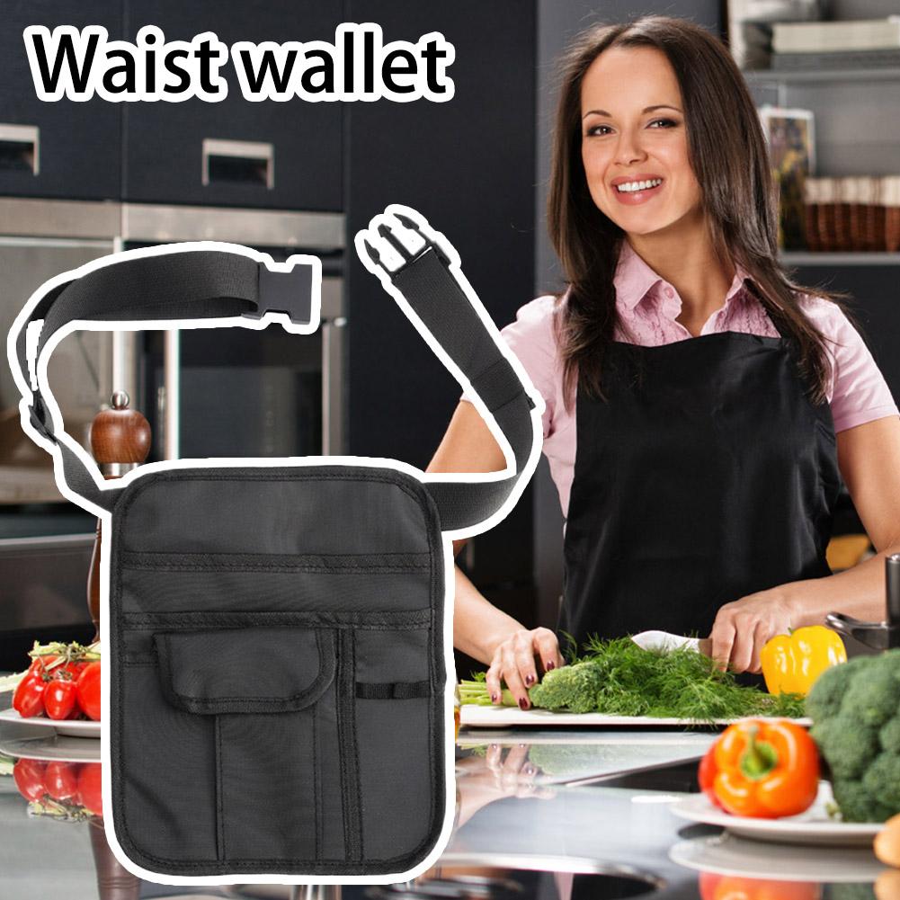 Tool Waist Bag Medical Staff Universal Multi Pocket Work Pocket Storage Hip Pouch for Waitress Apron  for Bars Cafes 1-5pcs