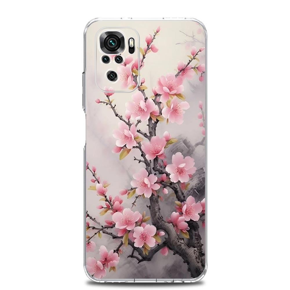 Cherry Blossom Tree Phone Case For Xiaomi Redmi Note 13 12 5G 9S 9 8 10 11 Pro Plus 4G 9T 13C 12C10C 9C 9A 7 Pro Clear Cover