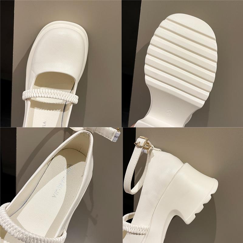 Nowe Letnie Damskie Buty Marie Jane Lolita Wysokie Obcasy Sandały Moda Impreza Pompy Buty Skóra Sztuczna Oxford Chunky Zapatillas