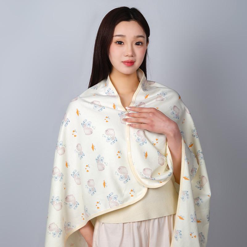 Extra großer weicher Plüsch-Postpartum-Schal: Hautfreundlicher Schulterwärmer für Zuhause & Büro