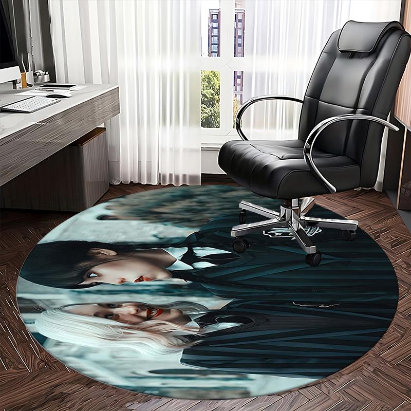 School Uniform,Gothic Style Chair mat Round Rug Office carpet, Non slip, Suitable for Living Rooms, Bedrooms decor.1205205a