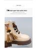 Girls' 2025 Autumn Princess Leather Short Boots - Stylish Medium & Large Children's Martin Boots