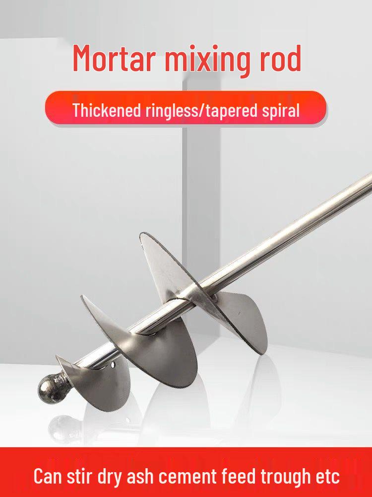 Stainless Steel Dual-Use Mixer: Cement & Sand Plastering Rod with Electric Hammer