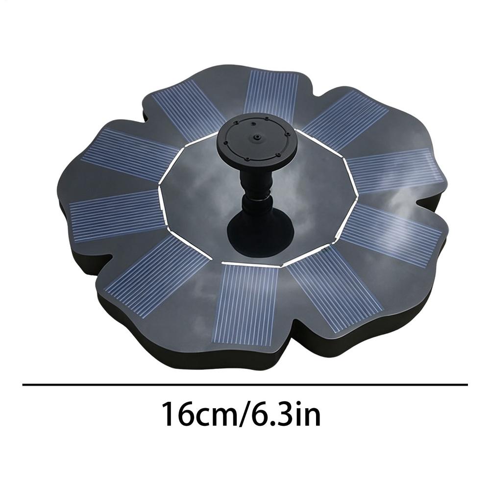 Bird Bath Solar Fountain Flower-shaped Floating Water Tray With 4 Nozzles Solar Powered Water Fountain For Garden Villa