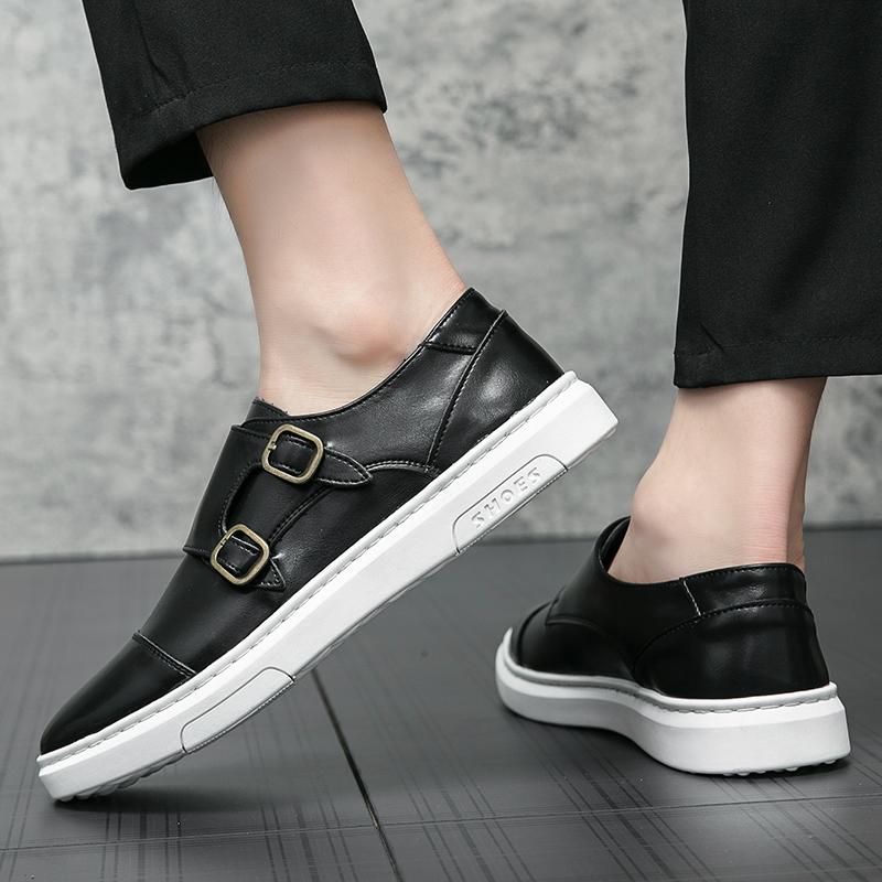 Fashion High Quality Men Casual Leather Flat Designer Shoes British Style Antiskid Club Loafers Outdoor Soft Bottom Office Business Shoe