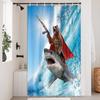 Fantasy Katze Spa Duschvorhang - Vintage Badewanne mit Blasen, Lustiger Vintage Badezimmer Dekorativer Duschvorhang