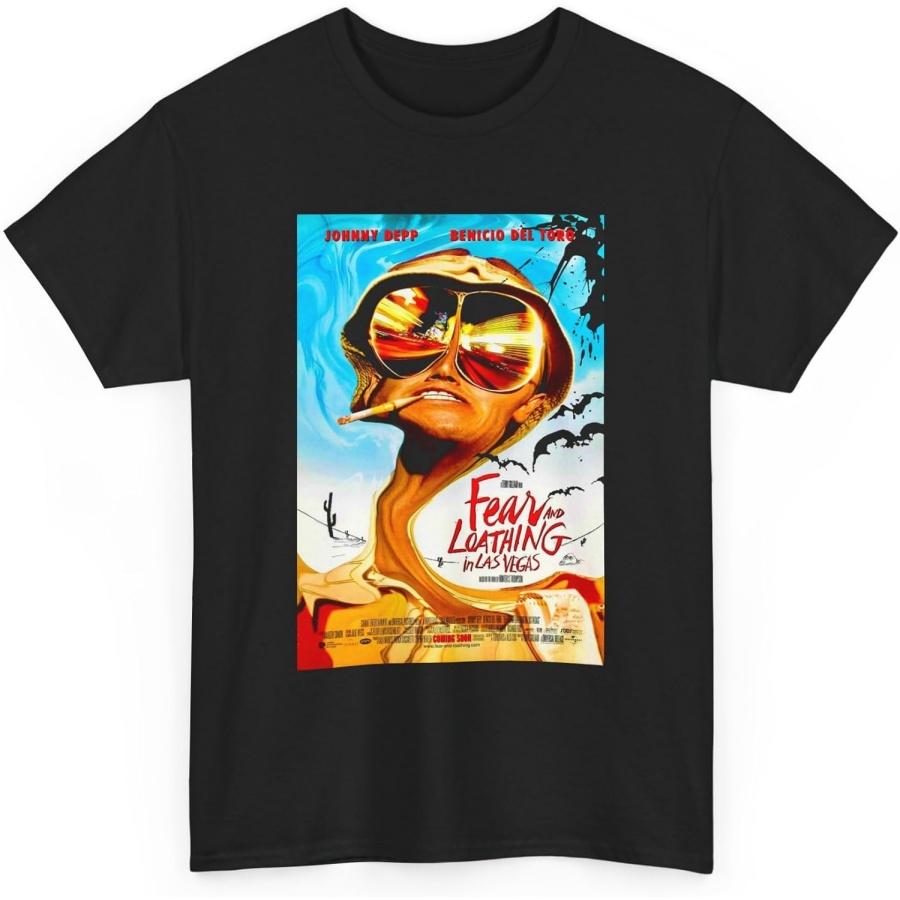 

Fear and Loathing Movie Poster Tee Cult Classic Film Shirt Johnny Depp T-Shirt XXXXXL чорний