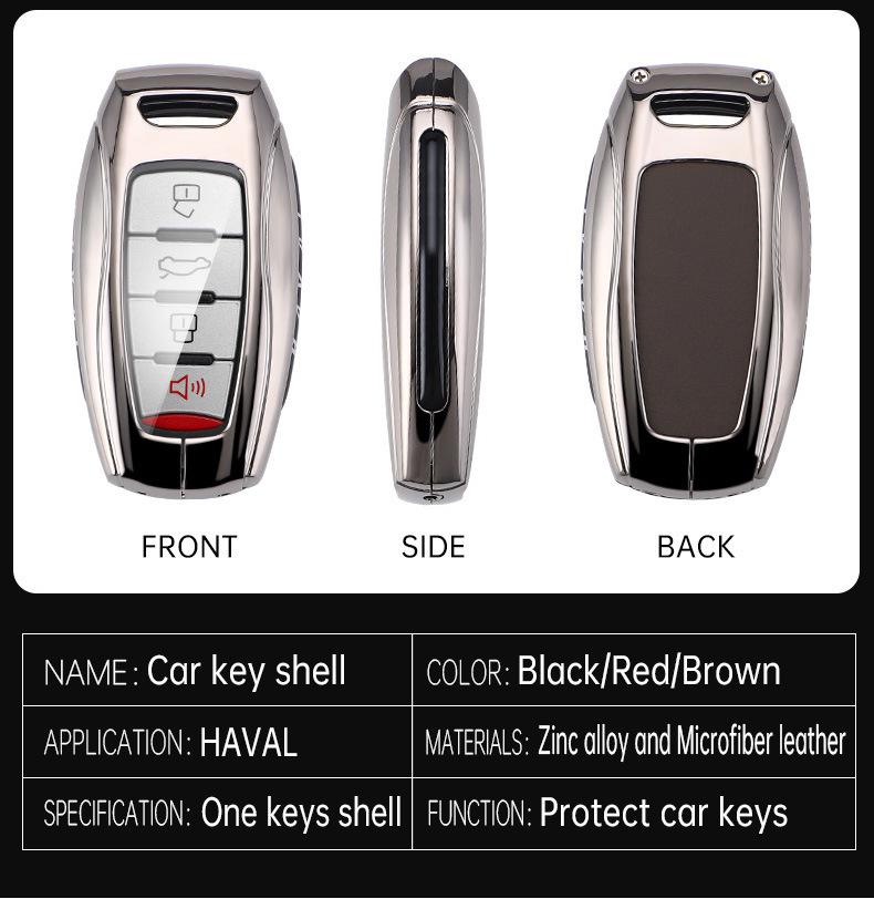 Haval Key Cover Shell: Compatible with H6, Chitu, 3rd Gen, M6 Plus, First Love, Big Dog, H7, Xiaolong, H9, and 23 Models.