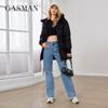 Gasman 2023 Brand High Quality Solid Women's Jacket Black Fashion Warm Coats Women Winter Down Jackets Hooded Parkas 83271