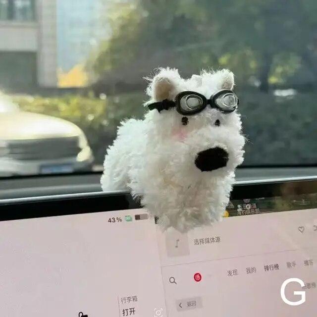Cute Dog Car Wiper Doll Personalized Car Plush Doll Decoration Creative Gift Car Interior Decoration Accessories