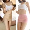 Freeauce Mesh Transparent Skirts For Women Sexy Mini Pencil Black See Through Wrap Hip Skirts Woman Night Club Wear Dress
