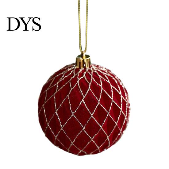 Bell Holiday Ornaments Christmas Red Flocking Wreath Snowfall Elk Noel Home Party Decor Pendant Snowy Winter for Tree Hanging Decorations