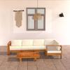VidaXL Garden Lounge Set 6 Pieces with Cushions 100 X 60 Cm Acacia Wood 3057933