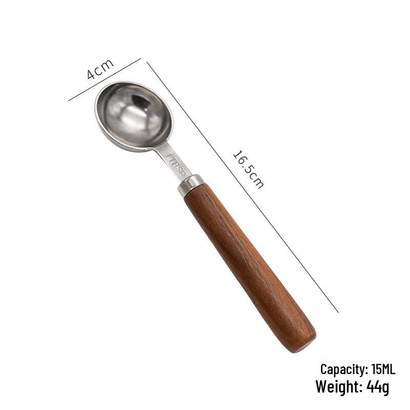 

Набор мерных ложек и чашек из нержавеющей стали цвета розового золота с деревянными ручками - 8 штук