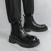 Men's High-Top British-Style Motorcycle Leather Boots, Autumn/Winter 2025, Plus Size Available