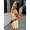 European and American Style Dress Women's Summer Fashion Suspenders V-neck Skirt 2025 Summer Vacation Pure Color Versatile Skirt Casual