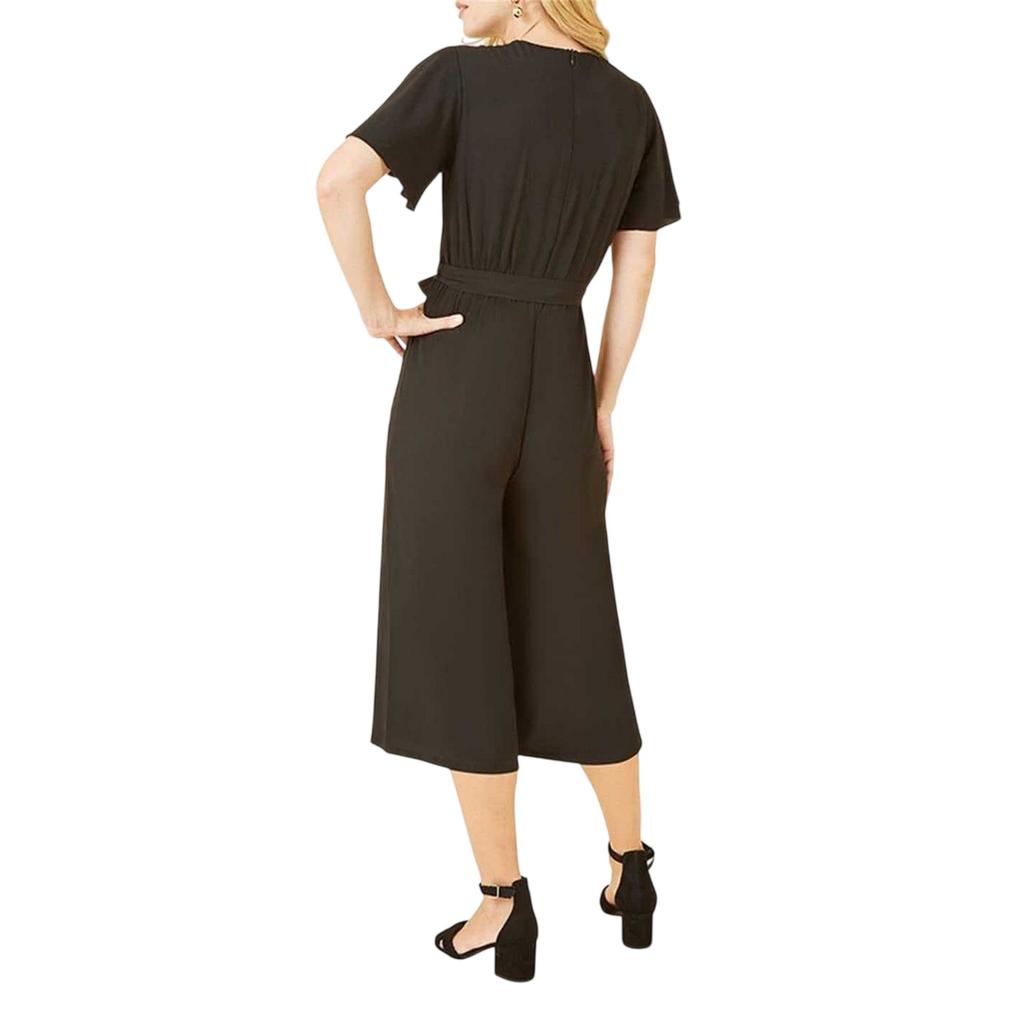 Mela London Womens/Ladies Cropped V Neck Angel Sleeve Jumpsuit