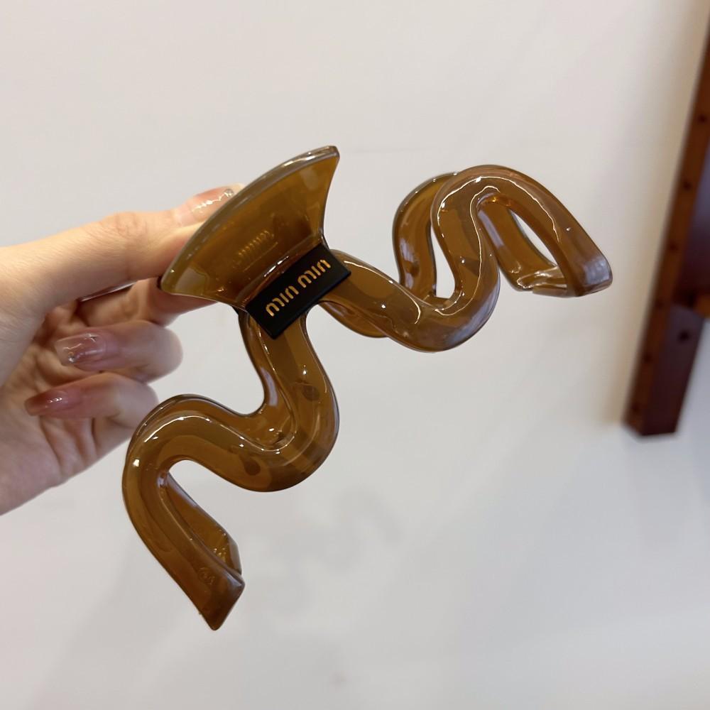 Creme Wellen Griffklammer Große Haarmenge Haarnadel Hinterkopf Haar Griffscheibe Haifisch-Haarklammer