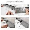 U Shaped Faucet Storage Organizer No Drill Wall Mounted Plastic Shelf for Home Kitchen Sink Bathroom Accessories Holder 1Pcs