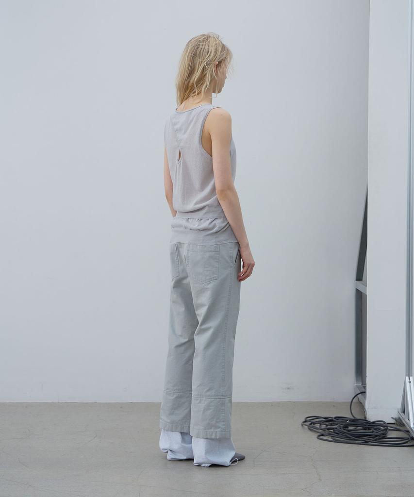 LCDC™ Layered Hem String Pants (Light Gray)