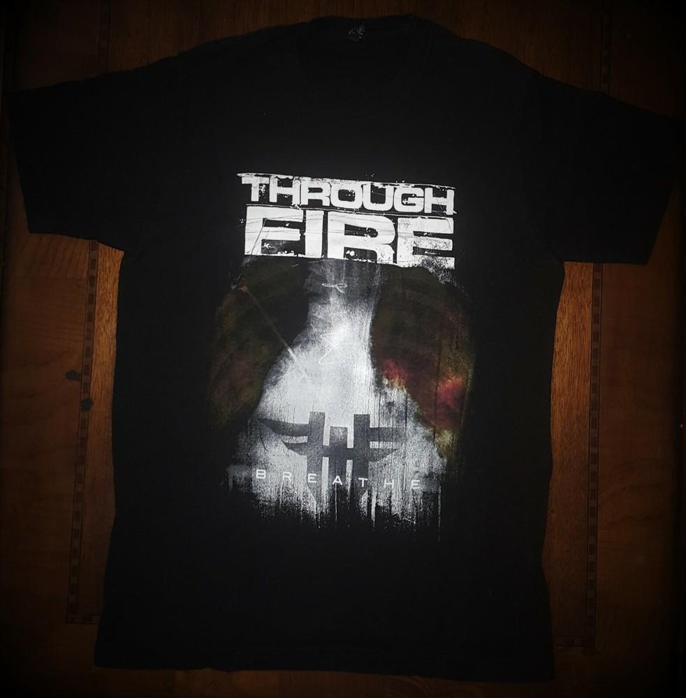 Through Fire Band T-shirt MEDIUM Rock For The Breathe Album M