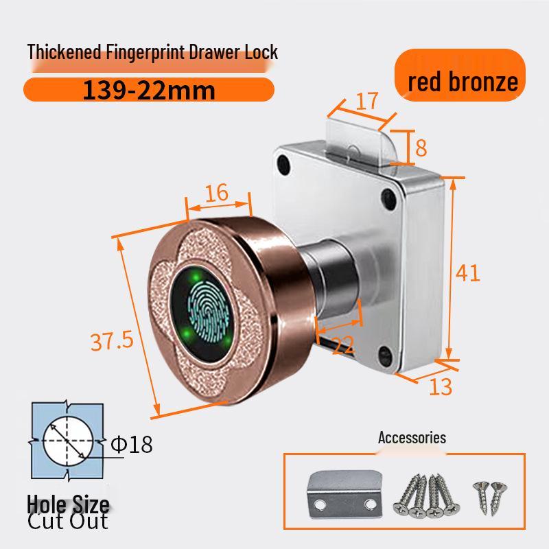 Smart Fingerprint Cabinet & Drawer Lock for Desks & Mailboxes