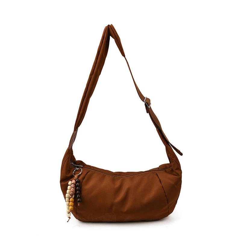 

Водонепроникна сумка кросбоді у формі півмісяця з тканини Оксфорд - Повсякденна жіноча сумка через плече 2025 Single bag + pendant коричневий