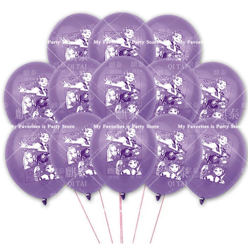 Kpop D-Demon Hunter Balloon Latex Balloons Set Kid Girl Balloon for Wedding Party Decoration Baby Shower Supplies Birthday Gifts