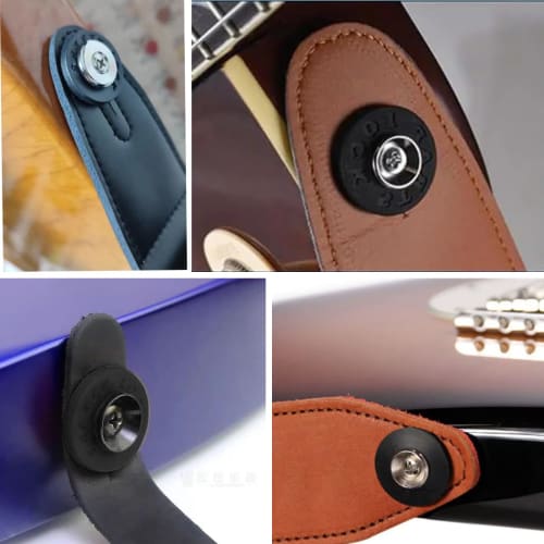 HUIKKJP Wrap Locks, Set of 8, Silicone Guitar Strap Holders, Anti-Slip for Guitar and Bass, Black