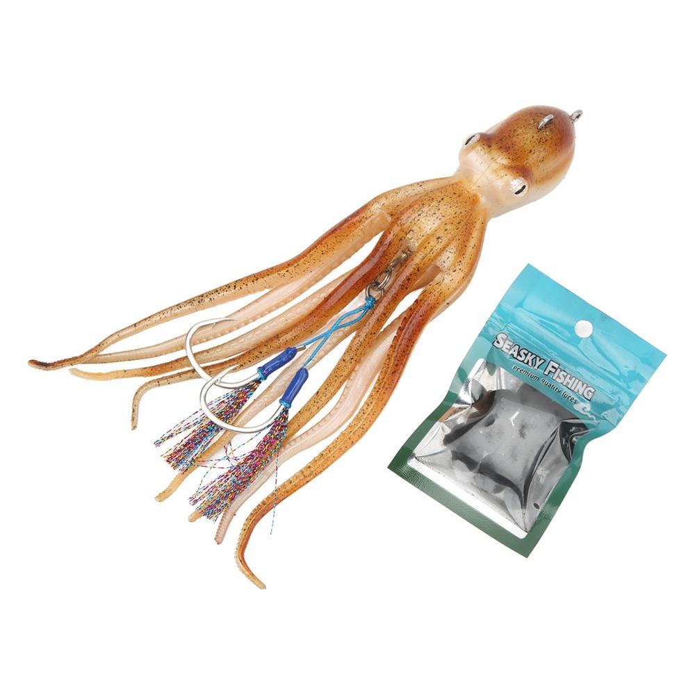 Esca Polpo in TPE Calamaro Morbido Jig Portatile per Polpo Pesca in Acqua Salata