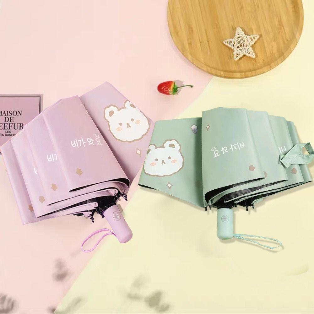 One-Touch Open Umbrella Waterproof Folding Design Fully Automatic Umbrella UV Protection Lightweight Automatic Umbrella