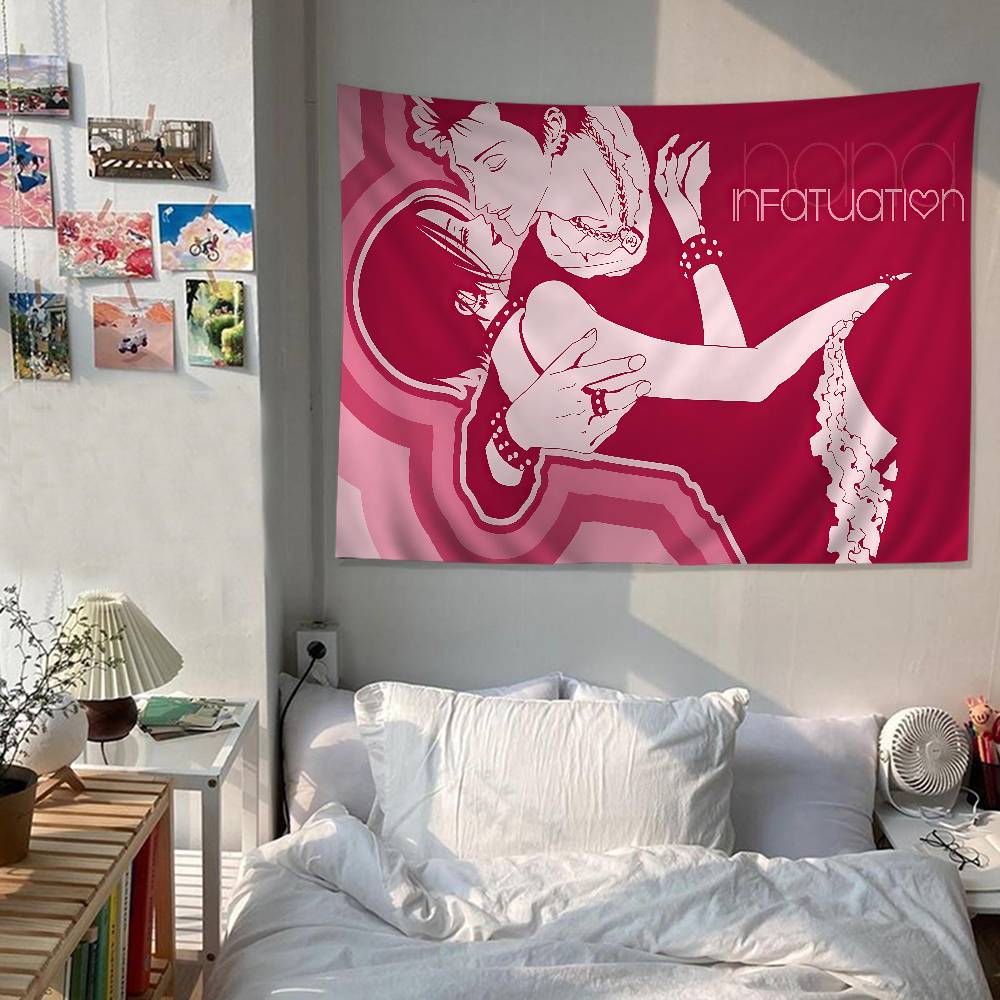 Anime Nana Osaki Hanging Bohemian Tapestry Hanging Tarot Hippie Wall Rugs Dorm Japanese Tapestry