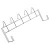 Stainless Steel Over the Door Hanger Rack 5 Hooks for Small Space Organization