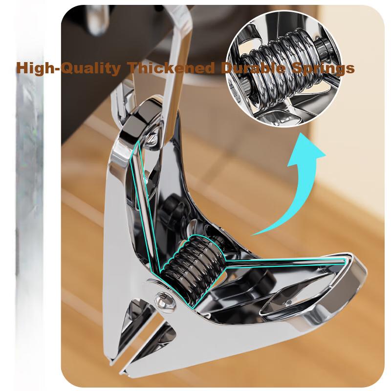 Jiabangshu Multi-Clip Aluminum Alloy Clothes Drying Rack with 26 Clips for Socks and Underwear, Balcony Household Multi-Functional Drying Hanger