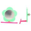 Flower Shape Bird Mirror Perch Toy Plastic Material Bird Cage Mirror Toy  For Budgie