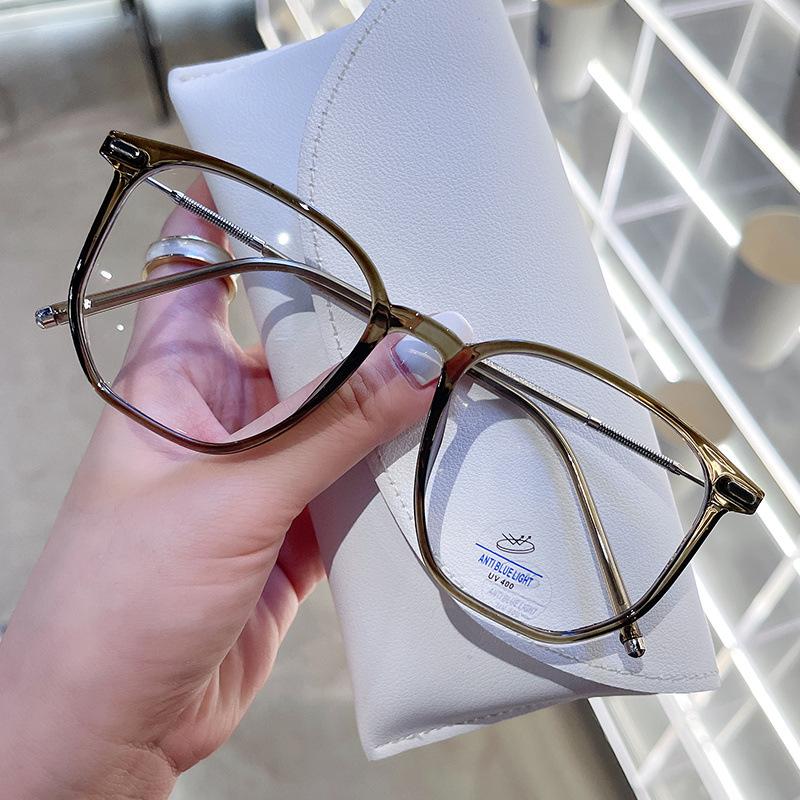 New Trend Square Frame Nearsighted Eyewear Unisex Anti-Blue Light Myopic Glasses Vintage Transparent Prescription Eyeglasses