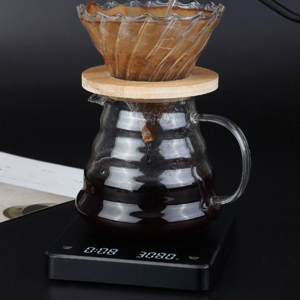 LED Screen Pour Over Drip Scale 3kg/0.1g Kitchen Scale Smart Coffee Scale Pour Over Brewing