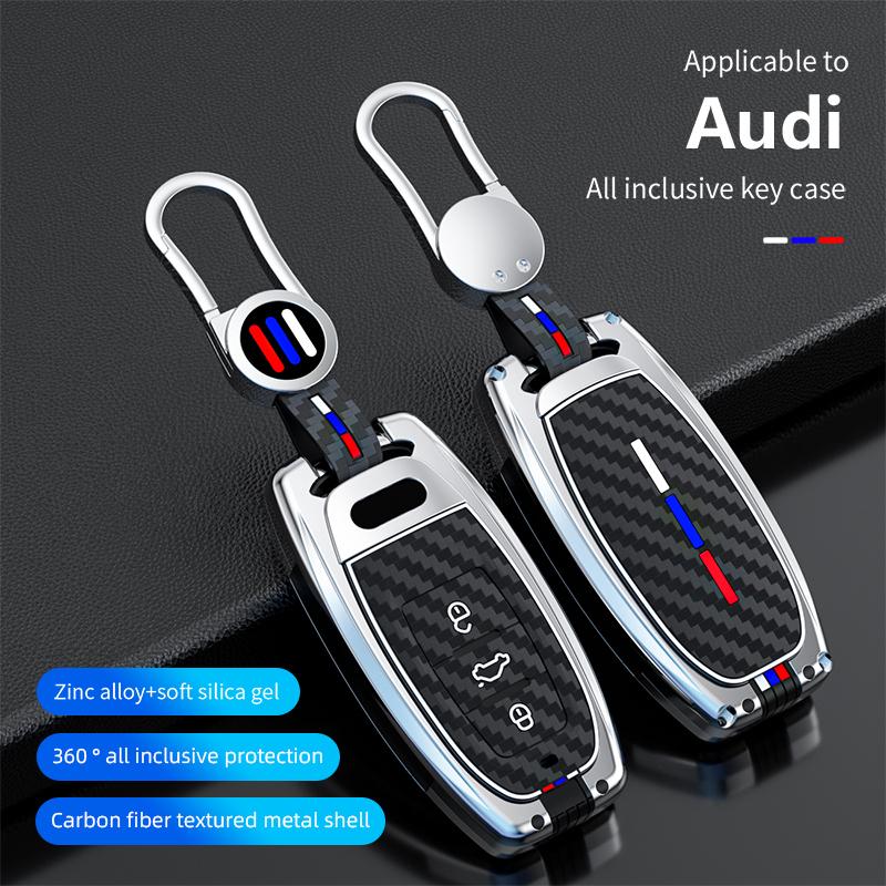 Car Key Case Cover for  A1 A3 8V A4 B8 B9 A5 A6 C7 A7 A8 Q3 Q5 Q7 S4 S6 S7 S8 R8 TT Keychain Accessories Llavero